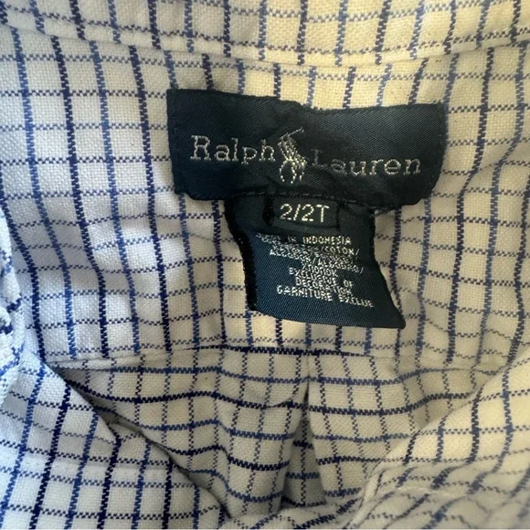 Ralph Lauren Tattersall Cotton Poplin Shirt-2T - Picture 5 of 9